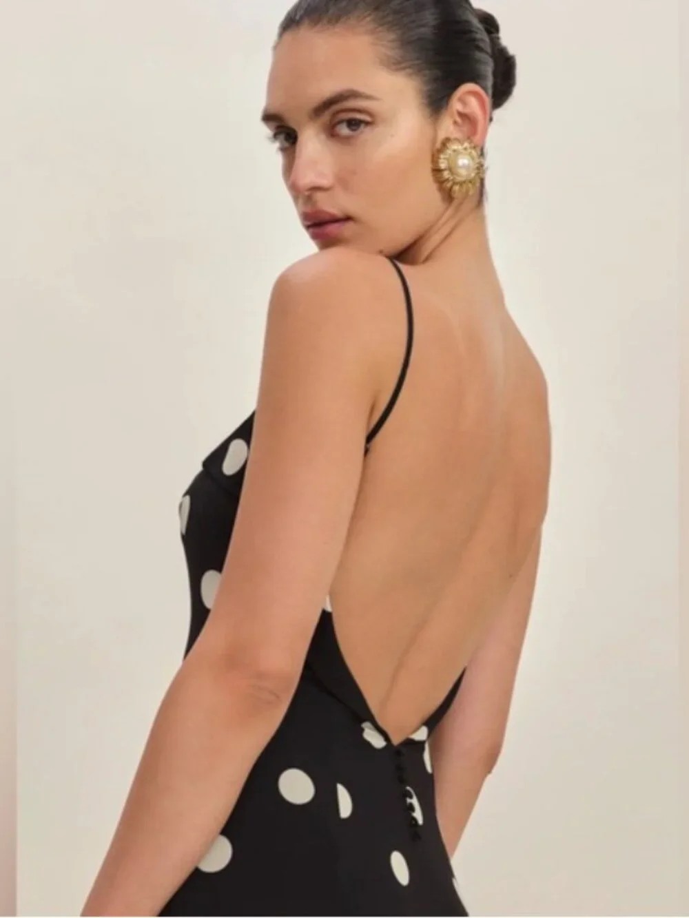 NEW Reformation Fredo Polka Dot Dress Classic - Picture 2 of 10